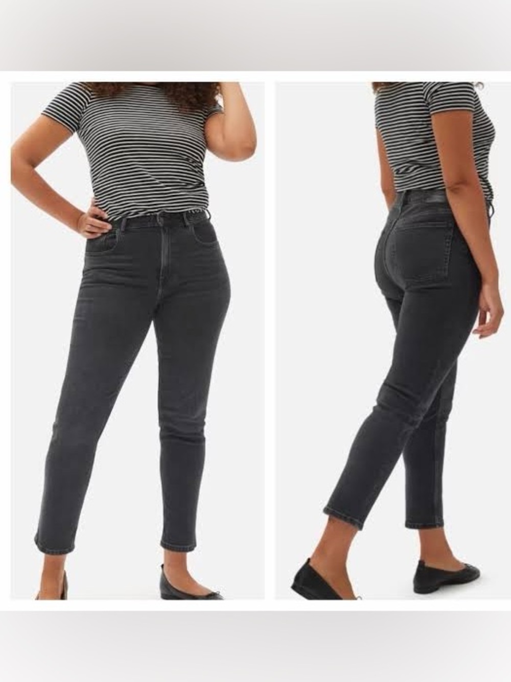 Everlane Curvy Cheeky Straight Jean sz 29 Washed Black